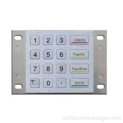 Rugged 12 short-travel keys metal numeric keypad MKP92-12F